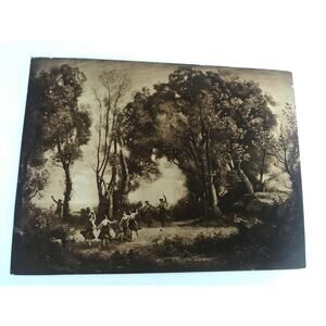 Antique Taber Prang Springfield MA Litho Dance of the Nymphs Number 2000 12"x 9"
